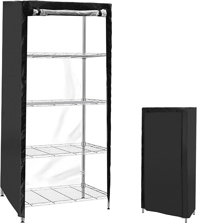 Shelf Cover, Waterproof Storage Shelving Unit Cover, Dustproof Wire Rack Covers with Zipper for Keeping Rack Clean, Indoor Wire Rack Dust Cover, Fits Racks 36" L X 18''w X 72''h