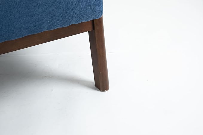 KEIKI Mid Century Modern Accent Chair, Modern Armchair with Sleek Wood Frame, Comes with Comfort Waist Pillow, Boho Decor