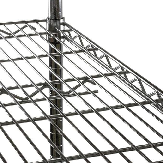 Shelving Inc. 8" d x 36" w Chrome Wire Shelving with 2 Tier Shelves, Weight Capacity 800lbs Per Shelf