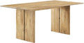 Modway Amistad 72" Solid Wood Modern Farmhouse Rectangular Dining Table in Oak