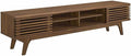 Modway Render 70" Mid-Century Modern Low Profile Media Console Entertainment TV Stand in Walnut Walnut