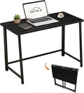 31.5" Folding Desk for Small Spaces, Foldable Computer Table for Home Office,Study,Bedroom,Dorm,Craft, Space Saving,Small Writing Work Office Compact Computer Desk,Easy Assembly,Black
