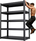 72''H 36''W Storage Shelves,2500LBS Garage Shelving ,Adjustable Garage Shelves ,Heavy Duty Metal Shelving, 5 Tier Wood Utility Steel Shelf, Shelving Units and Storage Rack fo Kitchen Pantry Laundry
