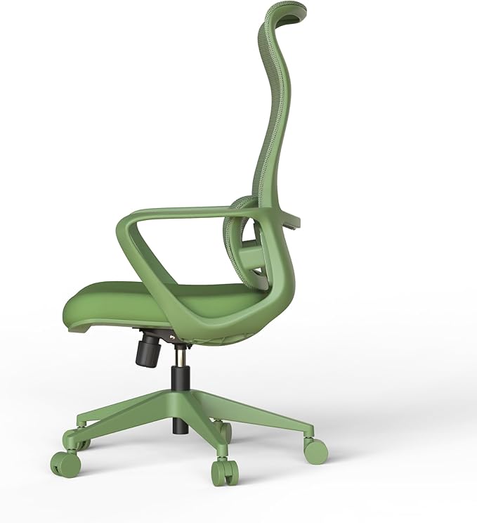 High Back Ergonomic Colorful Office Chair, Breathable Nylon Mesh Desk Chair with Adjustable Lumbar Support, 300LBS Swivel Rolling Computer Chair for Home Office Work, Green (Americana, Green)