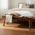 VICTORY RELAX Solid Wood Bench - Minimalist Design, Acacia Wood Construction, Brown Color, Versatile for Entryway, Living Room, Bedroom & Outdoors, Easy Assembly & Weather-Resistant
