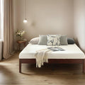 14 inch Sturdy Heavy Duty Wood Bed Frames with Wooden Slats, Queen Size Platform Bed Frame, Natural Classic Design, Easy Set Up, Storage Space Under-Bed, No Box Spring Needed (Queen)