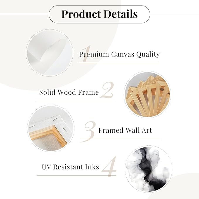 Black White Abstract Wall Art Decor Set of 3 Modern Wall Art Minimalist Canvas Wall Decor Black White Abstract Prints Modern Pictures Minimalist Artwork for Room Bedroom 16x24 Inch Ready to Hang