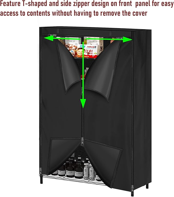 Storage Shelving Unit Cover Waterproof Shelf Cart Cover Protective Outdoor Indoor Storage Rack Dust Covers (36 D x 18 W x 72 H)