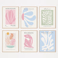 Henri Matisse Wall Art Prints Pink Blue Canvas Wall Decor Aesthetic Pictures Wall Art Danish Pastel Painting Henri Matisse Poster Trendy Artwork for Bedroom 8x10 Inch Unframed Set of 6