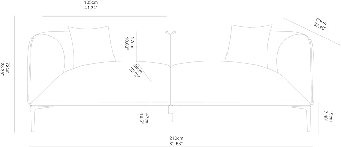 MEETAKING 82.7" Modern Sofa, 3-Seater Boucle Couch with Metal Legs, Luxury Deep Seats Cloud Sofas, Minimalist Living Room Couches for Apartment, Home Office, Bedroom - Camel