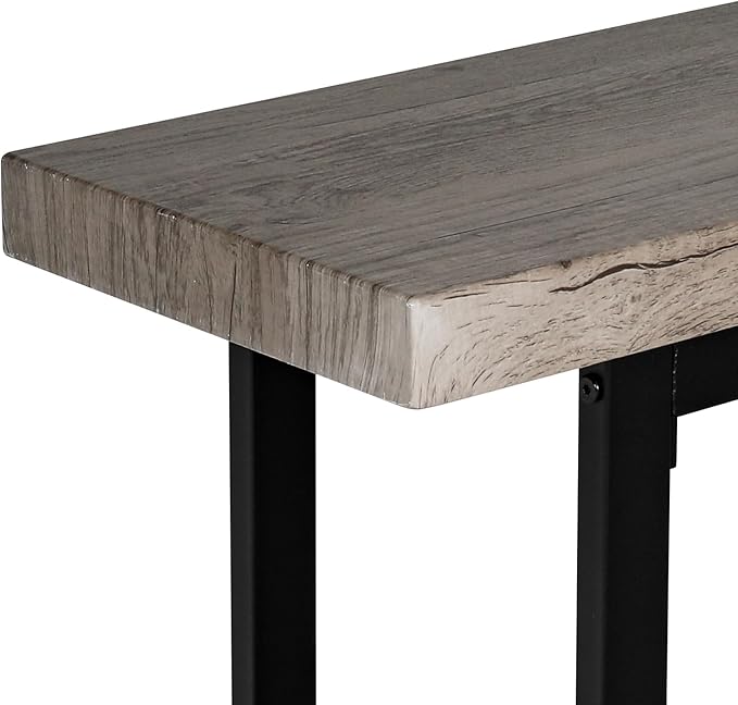 STHOUYN 59” Dining Bench Pair of 2 for 6-8 Person, Farmhouse Indoor Kitchen Table Benches, Bed Bench, Industrial Shoe Bench (Grey 2pcs)