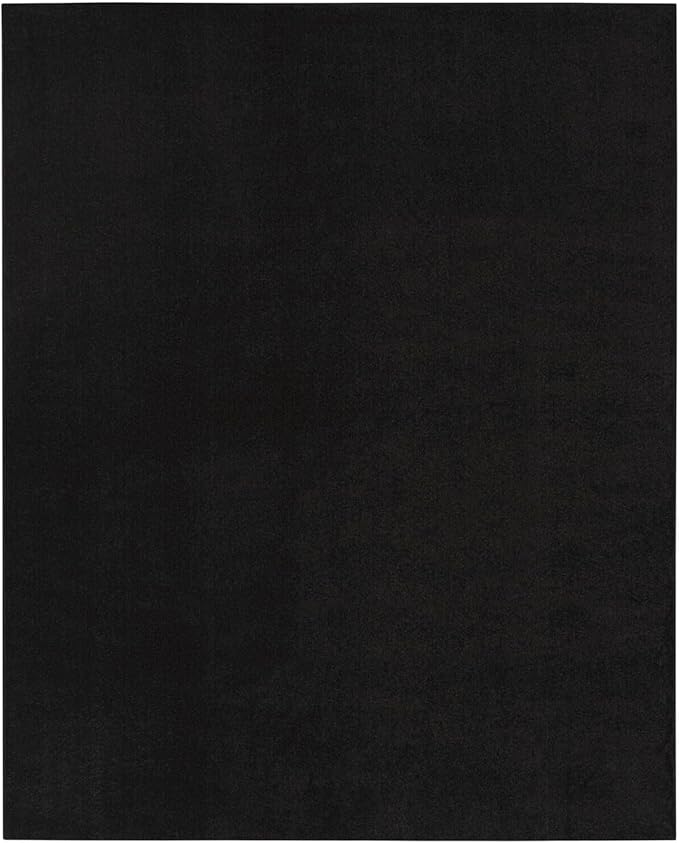 Nourison Home Nourison Essentials Black 10' x 14' Area Rug - Easy Clean, Non Shedding, Bed Room, Living Room, Dining Room, Kitchen (10' x 14')