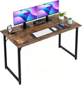 PayLessHere | 47 Inch Computer Desk | Vintage | Office Desk with Metal Frame, Adjustable Feet | Water-Resistant, Scratchproof Surface | Sturdy Writing Table for Home Office or Study | Pack of 1