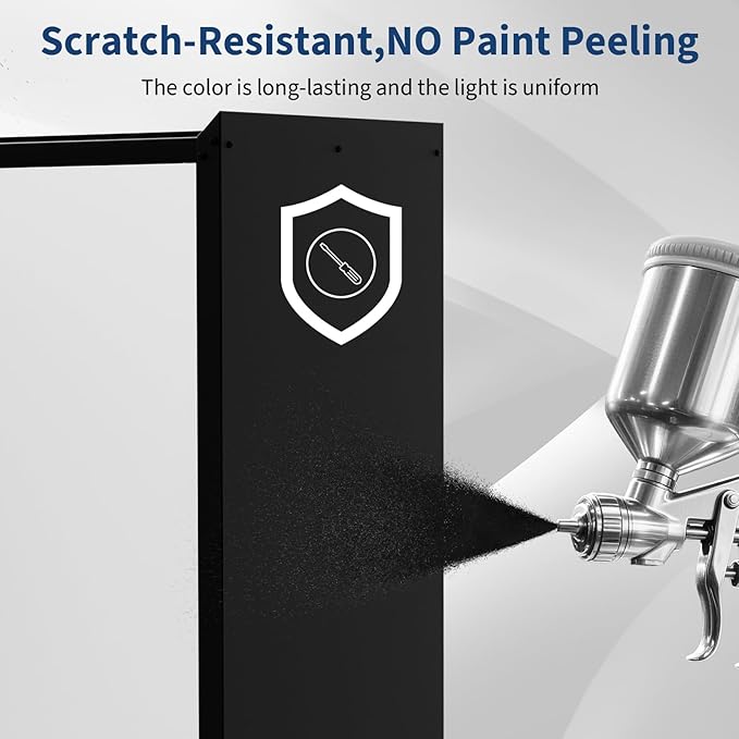 GarveeHome 4-Drawer Lateral File Cabinet with Lock, Heavy Duty Steel Office Storage for Letter/Legal/A4 Documents, Easy Assembly Space-Saving Design - Black