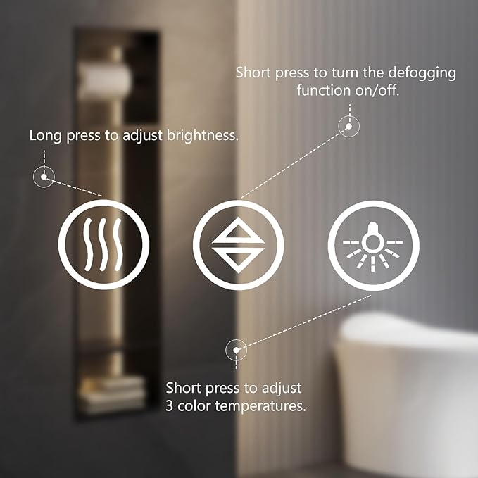 NEWBULIG Bathroom Mirror, Wall Mirror with Aluminum Alloy Thin Frame, Bathroom Mirrors for Over Sink, Bedroom, Living Room, Entryway