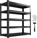 2000lbs Heavy Duty Garage Shelving, 5-Tier Adjustable Storage Shelves, 72" H x46 W x 19.6" D, Utility Metal shelvingfor Warehouse, Basement, Garage