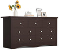 Furmax Dresser for Bedroom, 7 Wood Dresser, Chest of Drawers, for TV up to 65 inch, TV Stand Storage Chest of Drawers for Hallway Entryway (Brown)