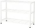 Standing Shelving Units, 36" W x 14" D x 32" H Metal Storage Shelves, Adjustable Carbon Steel Wire Shelving Rack Display Shelf for Garage Bathroom Kitchen Home Office (3-Tiers, White)