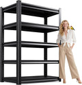 5-Tier Garage Shelving Heavy Duty, 3000LBS Garage Shelves, Adjustable Metal Shelving Unit, Garage Storage Shelves, Utility Storage Rack Shelf, Shelves for Garage Storage, 78" H×45.7" W×19.7" D
