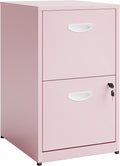 Polup Pink Under Desk File Cabinet, 2 Drawer Locking Cabinet for Home Office, Letter Size - Assembly Required