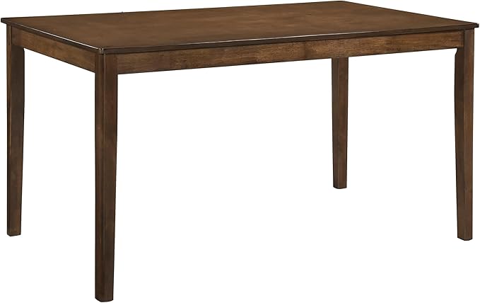 Lexicon 55.5" Dining Table for 4, Modern Rectangular Dining Room Table, Wood Dining Table, Modern Wood Table with Solid Wood Leg for Kitchen/Dining/Living Room, Easy Assembly, Chestnut