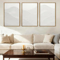 Anyzal Large Framed Neutral White Textured Wall Art 16x24 Inch Abstract Modern Canvas Wall Decor Minimalist Ocean Waves Artwork for Living Room Bedroom Office Set of 3