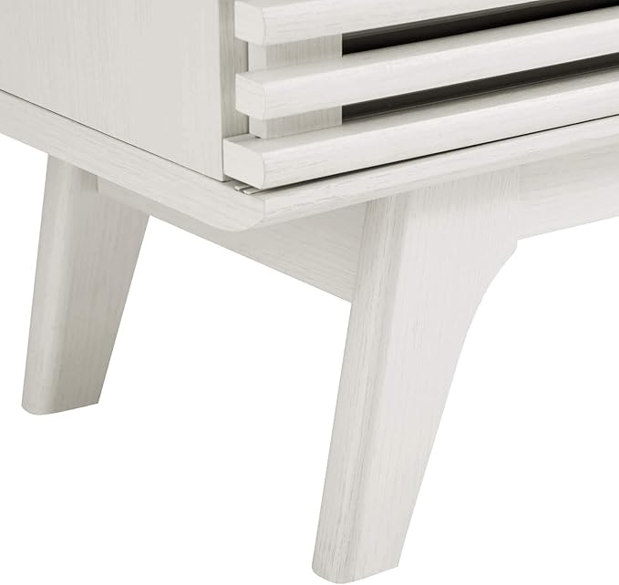 Modway Render Mid-Century Modern Low Profile 59 Inch TV Stand in White