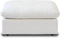 Cloud Modular Sectional Sofa Couch, Linen Blend Fabric Ottoman Module for Living Room, Cushion Covers Washable&Removable, White