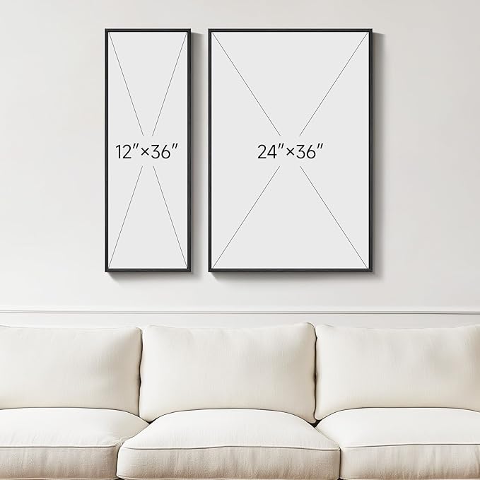 Framed 3D Textured Black and White Abstract Wall Art, 2 Piece Modern Minimalist Paintings Artwork for Walls, Black White Geometric Line Pictures for Living Room Bedroom Hallway Office Wall Decor