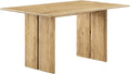 Modway Amistad 60" Solid Wood Modern Farmhouse Rectangular Dining Table in Oak