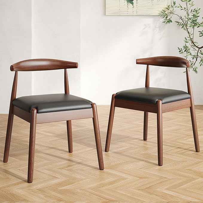 Soohow Dining Chairs Set of 2, Mid Century Modern Kitchen & Dining Room Chairs for Dining Room,Dining Table Chairs with Solid Wood Legs