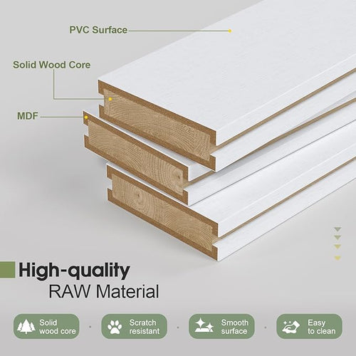 60x80in Sliding Closet Doors (Double 31in) White Bypass Closet Door,Easy Install Modern PVC Closet Doors with Hidden Track,Quiet Rollers,Solid Wood Core,Space Divider for Bedroom Living Room