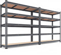 Garage Shelving Heavy Duty, 3000LBS Metal Storage Shelves 5 Tier, Adjustable Shelving Unit 46" W x 20" D x 72" H, Boltless Garage Storage Rack for Garage Basement, Pantry, Warehouse 2Pcs