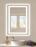 NEWBULIG Bathroom Mirror, Wall Mirror with Aluminum Alloy Thin Frame, Bathroom Mirrors for Over Sink, Bedroom, Living Room, Entryway