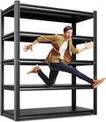 71.2''H Storage Shelves, 2500lbs Garage Shelving,Adjustable Heavy Duty Shelving Unit,5T Tall Garage Shelves，Metal Standing Shelf Units,Utility Rack For Kitchen Warehouse Industrial Basement 71*35*16
