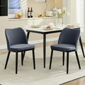 GarveeHome Wooden Dining Chairs Set of 2, Upholstered Kitchen Dining Room Chairs with Padded Seat and Wood Legs, Modern Fabric Side Dinner Chair for Kitchen, Dining Room, Restaurant, Cafe