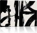 2Pcs Framed Abstract Black and White Canvas Wall Art Minimalist Brushstroke Line Prints Modern Home Gallery Style Painting Posters Picture Bedroom Living Room Office 16x24 Inch Ready to Hang