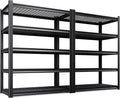 2 Pack Storage Shelves, 2500lbs Garage Shelving,Adjustable Heavy Duty Shelving Unit,5T Tall Garage Shelves，Metal Standing Shelf Units,Utility Rack For Kitchen Warehouse Industrial Basement 72*36*16