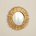ZOROSY Gold Round Wall Mirror 12 inch - Small Wall Mirror Decorative, Boho Wall Decor for Living Room, Entryway, Bedroom,Hallway,House Warming Gifts