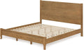 Cozyman King Bed Frame and Headboard with Curved Legs, 800lb Heavy Duty Support, Noise-Free, No Box Spring Needed, Solid Acacia Wood, Dark Wood - Curved Legs
