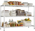 Storage Shelves Heavy Duty, 45" W x 20" D x 47" H Garage Wire Shelving Unit Loads 1200LBS, 3-Tier Adjustable Metal Industrial Utility Shelf Rack for Kitchen, Laundry Room, Pantry, Warehouse, Basement