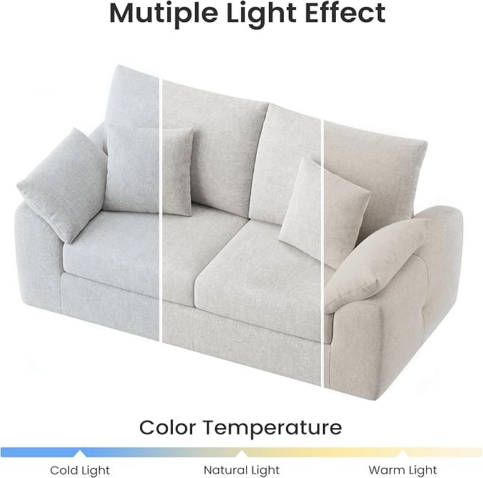 75.6" Modern Loveseat Sofa for Living Room, Cloud Boneless Couches with 4 Pillows, Mid Century Loveseat couches for Small Place, No Assembly Required, Beige