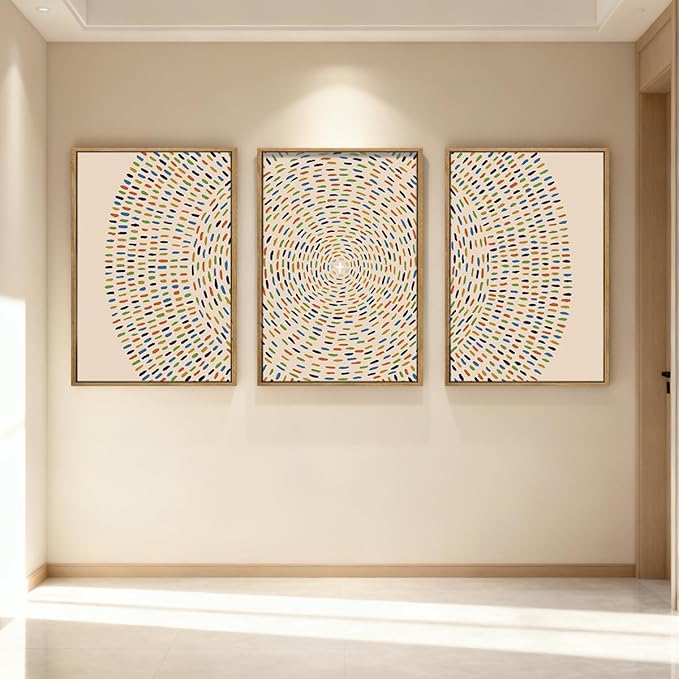 Anyzal Large Jesus Feeds the 5000 Framed Wall Art 16x24 Inch Christian Religious Canvas Wall Decor Minimalist Modern Faith Spiritual Painting for Living Room Bedroom Set of 3