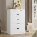 HAUOMS Tall 6 Drawer Dresser, White Modern Chest of Drawers for Bedroom,Closet Dressers with Drawers for Living Room, Entryway, Hallway