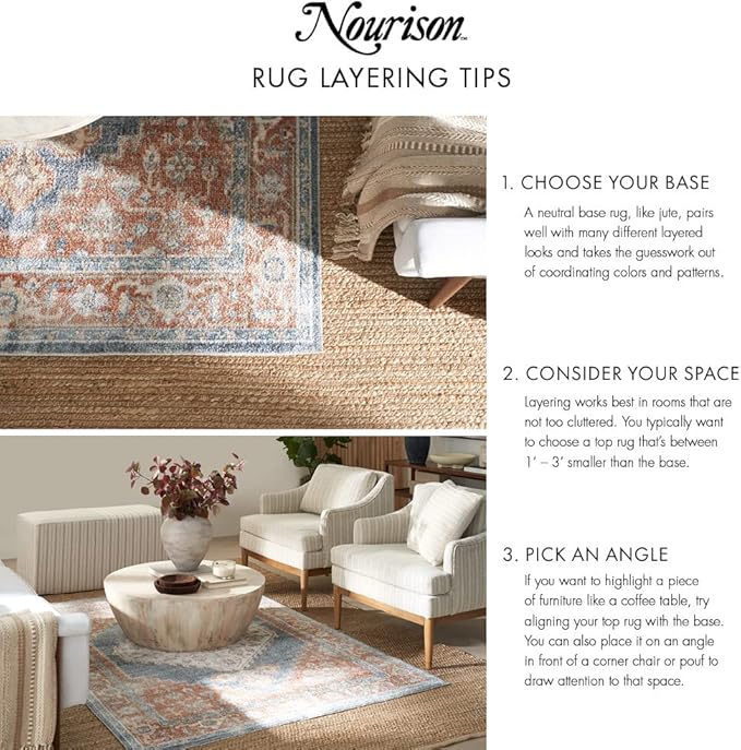 Nourison Home Nourison Essentials Sunburst 2'2" x 14' Area Rug - Easy Clean, Non Shedding, Bed Room, Living Room, Dining Room, Kitchen (14' Runner)