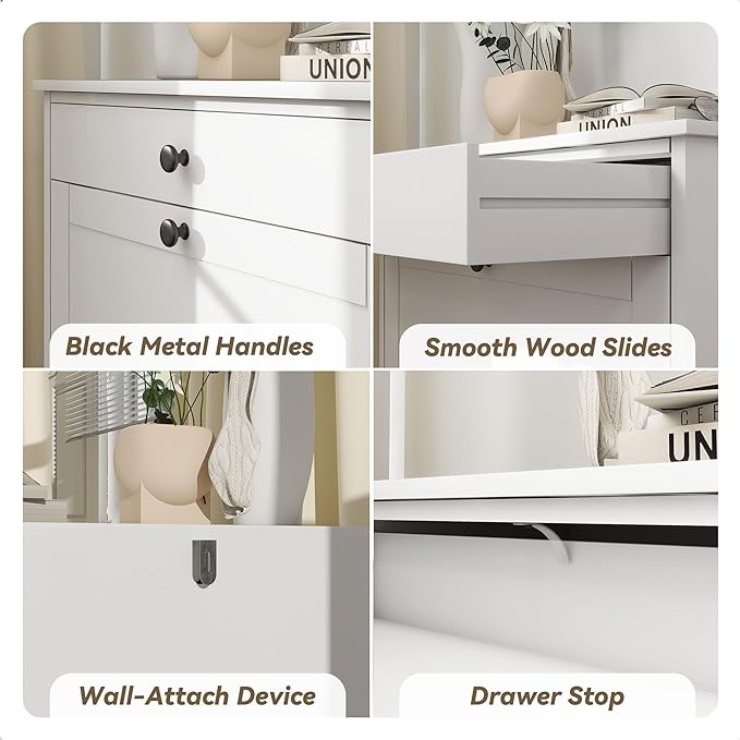 FTZxHKLX Shoe Cabinet with 2 Flip Drawers Set of 2, Small Wood Modern Shoe Organizer with Adjustable Shelf, Narrow Freestanding Hidden Shoe Cabinet Storage for Entryway, Hallway, Living Room, White