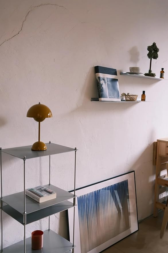 Modular Stainless Steel Shelving Unit, Silver Metal Storage Rack, Modern Living Room Side Table,Coffe Table(H24.4'')