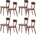 Modern Wood Dining Chairs Set of 8, Solid Oak Wood Dining Chair with Comfortable Backrest, Sturdy Wooden Chairs for Kitchen, Dining Room