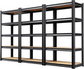 3 Pack Garage Shelving Heavy Duty 5-Tier Storage Shelves, Adjustable Shelving Unit, Utility Garage Organizer Shelf for Basement, Pantry, Kitchen, Warehouse, Supermarket, 12" Dx28 Wx71.2 H