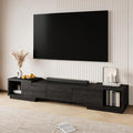 MEISSALIVVE Extendable TV Stand for Up to 120 Inch TV, Modern Entertainment Center with 3 Drawers & 2 Storage Compartments, Adjustable Length (65"-103"), TV Consoles for Living Room & Bedroom (Black)